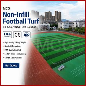 Césped Artificial de Alta Densidad Sin Relleno MCG, Césped Sintético con Hilo Rizado KDK, Cancha de Fútbol, Césped Sintético para Exteriores con Certificación <span class=keywords><strong>FIFA</strong></span> - Product Image 2