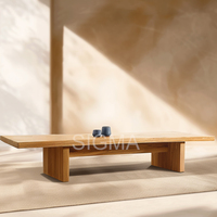 Ensemble de salle à manger de jardin SIGMA en teck massif - Tables et chaises d'extérieur modernes
