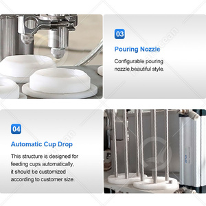 Machine automatique de remplissage et de scellement de cornet de crème glacée OCEAN Mini machine de remplissage et de scellage de tasses K à café en plastique - Product Image 5