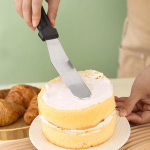 Simple Style Stainless Steel Cake Decorating Spatula Plastic Handle Home Kitchen Cream Baking Tool Scraper Baking Pastry Tool - Product Image 4