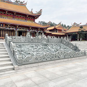 Personalizzare il giardino esterno della statua del drago cinese che intaglia la pietra naturale nove draghi con schermo a rilievo della parete decorazione in rilievo scultura - Product Image 2