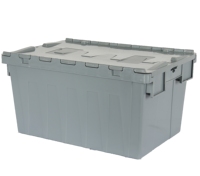 Bacs de rangement empilables robustes de qualité supérieure, caisses en plastique pour un stockage en entrepôt qui permet de gagner de la place