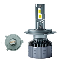 Phare de voiture LED XT15s à double tube en cuivre, ampoule 150W H1 H3 H7 H4 H11/H8/H9 9005 9006 9012 9004, 14000 Lumens, puissance nominale 140W