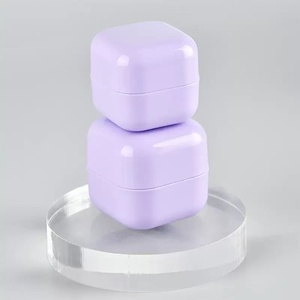 En stock rose bleu violet blanc carré arrondi 5g-100g pots de crème en <span class=keywords><strong>plastique</strong></span> PP pour crème pour le visage lotion soins de la peau sérum pour cosmétiques - Product Image 4