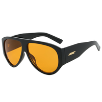 Gafas de Sol para Vacaciones al Aire Libre, Modelo 42861 Fashion 2025, Ovaladas, Grandes, con Parte Superior Plana, Protección UV400, Montura Negra, Aro Completo