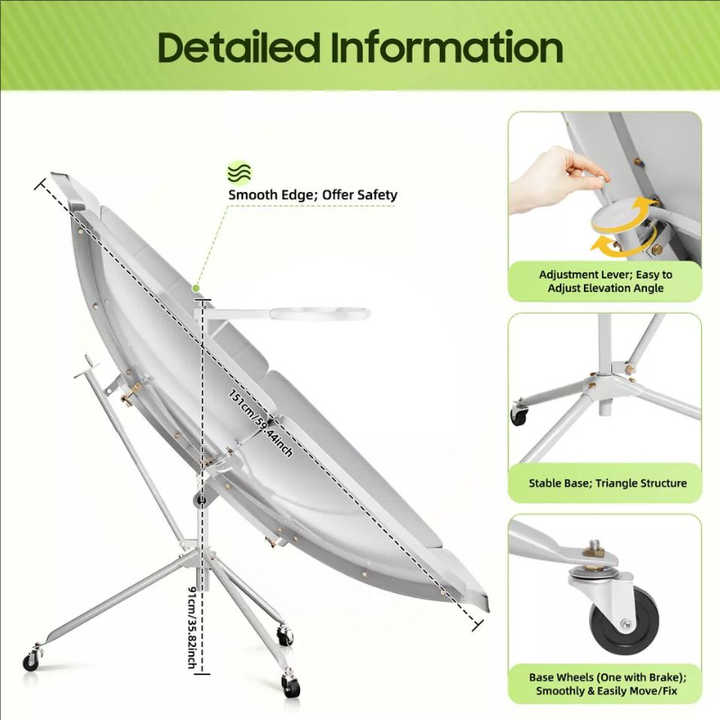 Parabola 24 Buah Cermin Aluminium Solar Cooker Oven