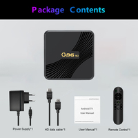 BYINTEK Q96 M2 4K Android 11, kotak TV hitam Cerdas termurah internasional dengan 16 ROM mendukung game 3D video hd