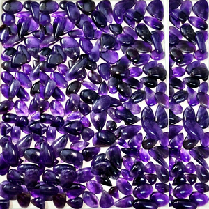Lot de cabochons en améthyste naturelle violet foncé en vrac pour la fabrication de bijoux - Product Image 1