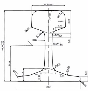 Đường Sắt Tiêu Chuẩn Anh Theo Dõi BS 90A Đường Sắt Nặng Với <span class=keywords><strong>900A</strong></span> Chất Liệu Cho Đường Sắt - Product Image 1