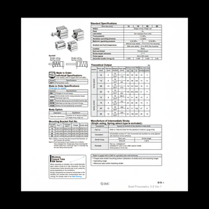 Cylindre compact SMC Pneumatics CDQSB16-5S pièce pneumatique de haute qualité - Product Image 1
