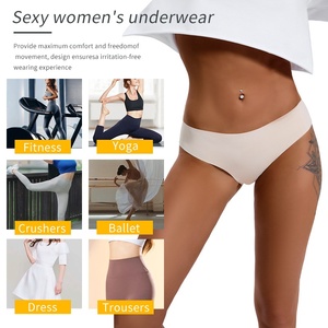 Nouvelles culottes sexy sans couture pour femmes européennes et américaines 2024, avec bord ondulé, pour le sport et le yoga, tentation transfrontalière, culottes chaudes - Product Image 2