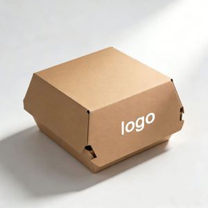 Factory Direct Customizable Kraft Paper Takeaway <b>Box</b> Eco-friendly Sturdy Ideal for <b>Burger</b> & Food Packaging - Product Image 2