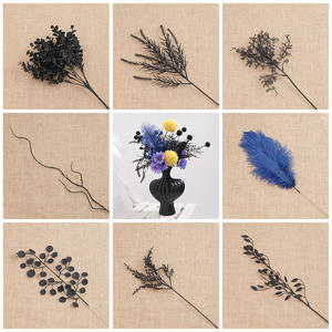 Flores artificiales de seda negra transfronterizas para el hogar DIY Navidad Año Nuevo Decoraciones de Pascua Incluye borlas de hojas de plantas - Product Image 2