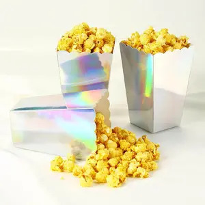 Biologisch Afbreekbare Popcorndoos Vouwbodem Hoge Kwaliteit Kartonnen Popcorndozen Logo Party Candy Popcorn Box