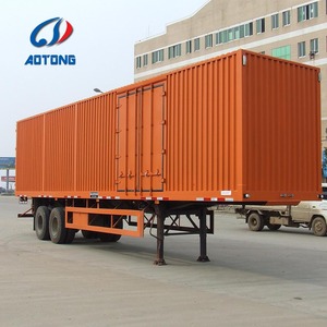 13m Side Wing Van Trailer Heavy Duty Tri Axle Box Trailer Precio bajo Cuerpo cerrado Acero Semirremolque para camiones - Product Image 3