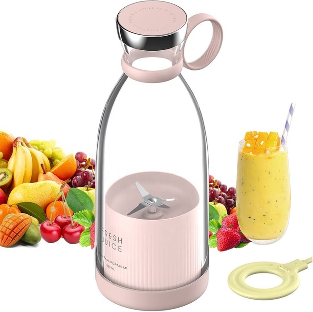 Hot Sale 350ml Portable Fruit Juicer 1400mAh Rechargeable Wireless Charging Blender Juicer Cup USB Electric Fruit Mixer