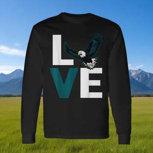 T-shirt à manches longues Love Eagles Flying Bird, design inspirant - Product Image 3