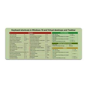 Personalizzabile da scrivania per ufficio tastiera e Mouse tasti di scelta rapida Mouse Pad ufficio/<span class=keywords><strong>Excel</strong></span>/parola/PPT scorciatoia Cheat Sheet grande tappetino da scrivania - Product Image 5