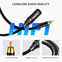 Câble audio stéréo HiFi 2 XLR vers 2 RCA/phono, câble de microphone, cordon double RCA vers XLR mâle