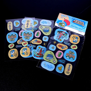 Autocollant transparent en BOPP, autocollant personnalisé adhésif double face en PET, autocollants de dessin animé transparents, impression <span class=keywords><strong>d</strong></span>'étiquettes adhésives personnalisées - Product Image 1