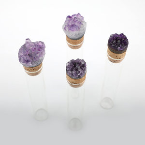 Prove da 25ml in vetro da 20x100mm provette piatte trasparenti con tappi in sughero per esperimenti scientifici sale da bagno e deposito di caramelle - Product Image 5