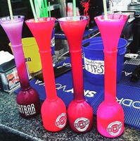 Verres Paille Géants 16oz/24oz/32oz en Plastique, Long Cou, Pour Boissons de Fête, Slushie et Daiquiri