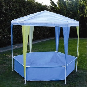 Gazebo de piscine PE Kids 0.9x0.9x0.9m <span class=keywords><strong>Pergola</strong></span> Pavilion <span class=keywords><strong>Toile</strong></span> hexagonale avec cadre enduit de poudre pour enfants et pavage - Product Image 2