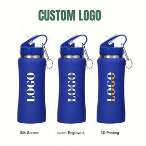 Bouteilles d'eau isothermes portables personnalisées de 350 ml pour enfants, avec pailles rabattables et mousquetons inclus – Meilleures ventes - Product Image 2