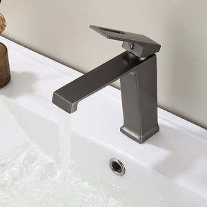 Grifo mezclador de lavabo de cascada, montaje en cubierta, cartucho de cerámica de latón cromado, mango único, corriente ancha, caliente y fría - Product Image 4