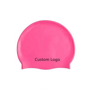 Bonnet de bain unisexe personnalisé avec logo, doux, pour femmes et hommes, entraînement intensif, confortable, antidérapant, pour cheveux longs, cadeau promotionnel - Product Image 1