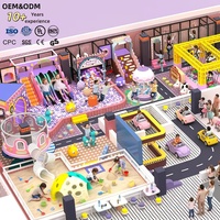 Équipement de terrain de jeu intérieur personnalisé, toboggan à vagues multi-zones, fosse à balles, carrousel sphérique, bac à sable, dôme, parcours de cordes |   Enfants FEC
