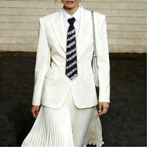 Pearl Decorated Women's <b>Tie</b> <b>Polyester</b> Monochrome Casual Elegant Japanese School Style <b>Tie</b> - Product Image 4