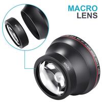 Objectif grand angle HD Neewer 52MM 0.43X, objectif macro pour prise de vue rapprochée, sans distorsion, haute définition numérique pour appareil photo reflex numérique