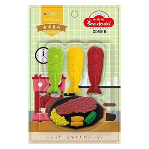 Soododo XDN0344 serie Fast Food Sushi Eraser per bambini matita cancelleria scuola - Product Image 4