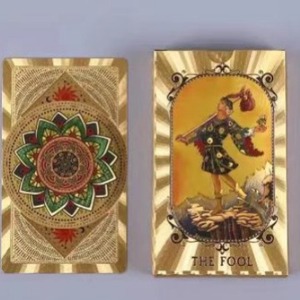 Tarjetas de Tarot con Lámina Dorada, Nuevas, Impresas a Color, de Plástico Impermeable, Especializadas para Comercio Electrónico Transfronterizo - Product Image 2