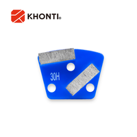 Pads de polissage de sol en diamant à dents droites trapézoïdales KHONTI, grain 6-400 pour pierre, OEM ODM