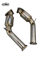 Downpipe knalpot dengan katalis untuk Infiniti G37 meningkatkan Momentum dan suara pipa knalpot Stainless Steel