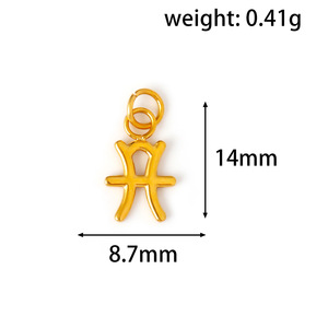 Oferta Especial: Colgante de Acero Inoxidable con Baño de Oro de 18k, Serie 12, Signo Zodiacal <span class=keywords><strong>Aries</strong></span>, para Fabricación de Joyas al por Mayor - Product Image 6