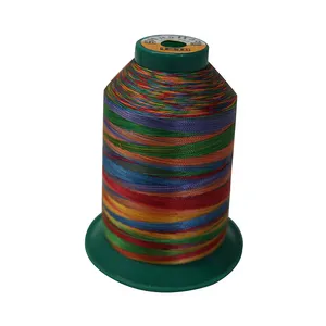 High-festigkeit polyester multi-farbige nähgarn drei-farbe linie leder waren linie