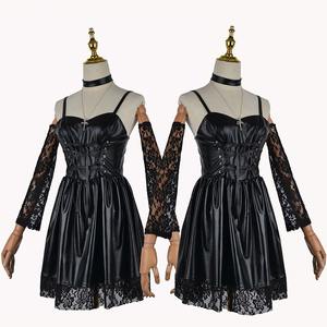 Costume <span class=keywords><strong>de</strong></span> cosplay Hot Death Note Misa Amane en similicuir, robe sexy, bijoux <span class=keywords><strong>de</strong></span> cou, bas, uniforme, perruque pour Halloween - Product Image 6