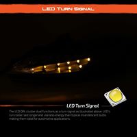 Feux de jour à LED avec clignotants intégrés, boîtier noir, pour Jeep Cherokee KL 2014-2018