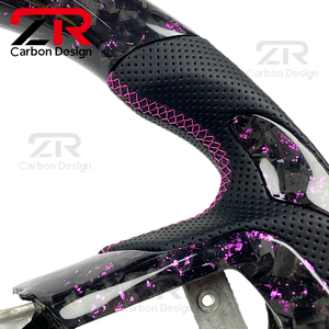 Volant sport personnalisé en fibre de carbone forgée pour l'intérieur de voiture, pour Ford <span class=keywords><strong>Mustang</strong></span> S550 2015-2023 5.0L <span class=keywords><strong>GT</strong></span> <span class=keywords><strong>V8</strong></span> 350 500 Shelby - Product Image 3