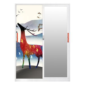 Armadio in Acciaio a 3 Ante con Stampa Personalizzata, Guardaroba in Metallo, Armadietto in Acciaio - Product Image 3