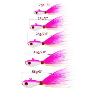 56g bucktail Jig lures nước mặn nước ngọt Mồi câu cá các loại Kit cho bass striper bluefish lướt cá - Product Image 3