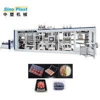 3/4 Stations Volledig Automatische Wegwerp Plastic Fruitverpakking Thermoformmachine voor PP PET PLA PVC PS Voedselplasticdozen