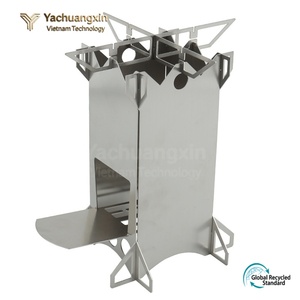 Stainless Steel Folding Rocket <b>Stove</b> Outdoor Camping Cooking Firewood Burner 1PC All Seasons Use - Product Image 4