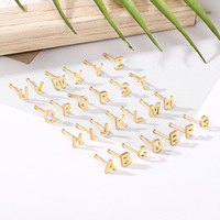 Anneaux de nez pour femmes, accessoires en acier inoxydable, bijoux de piercing avec lettres de l'alphabet, bijoux tendance 2027