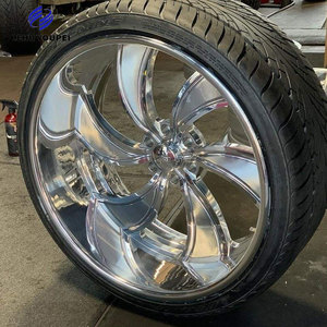 BYLH Nuevas Llantas de Aleación Forjadas de 2 Piezas con Borde Profundo Personalizadas de 17-28 Pulgadas, 5 Radios, 5x150, Pulimentadas para Chevrolet <span class=keywords><strong>Jeep</strong></span> - Product Image 3