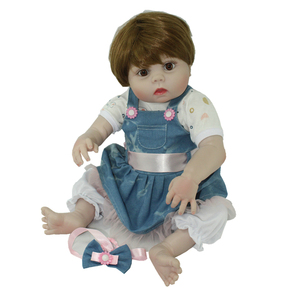 56 <span class=keywords><strong>cm</strong></span> <span class=keywords><strong>gros</strong></span> bébé poupées fille jouets poupées pour enfants en silicone souple à vendre - Product Image 1