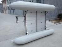 Bateau de pêche gonflable en PVC de haute qualité, avec plateforme en aluminium